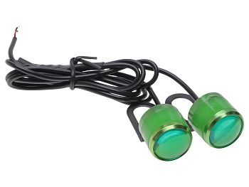 LED spots - strobe, 12V - green